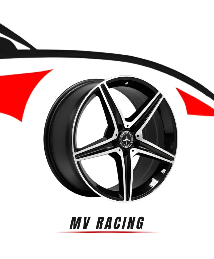 Juego de Rines (4pzas) 19X8.0 35 66.56 5X112 Black Machine Face