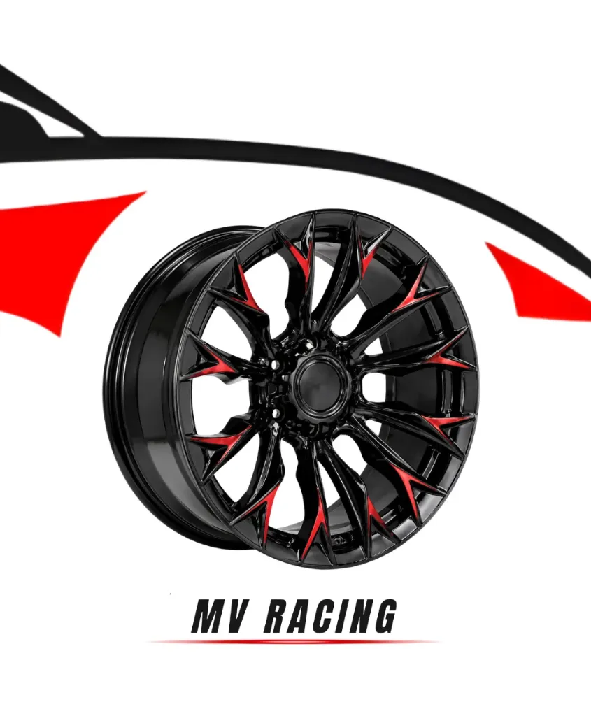 Juego de Rines (4pzas) 20X9.0 6X139.7 ET 0 CB 110.1 GB+MILLING WINDOW+RED COATING