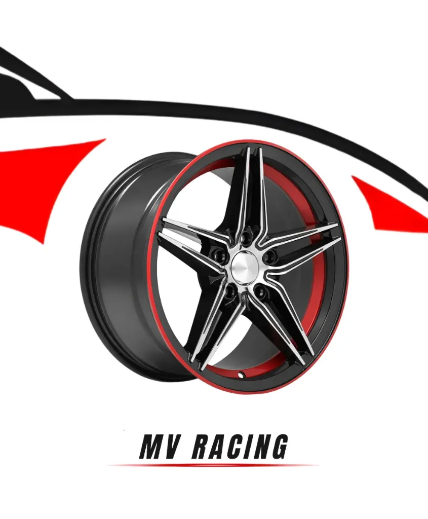 Juego de Rines (4pzas) 13X5.5 8X100/114.3 ET 30 CB 73.1 BALCK MACHINED FACE